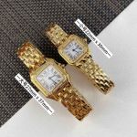 Cartier Panthere De 22*30mm for Small 27*37mm for Large 316L Steel Gold Bracelet Watch